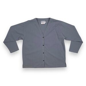 Brother Brother Los Angeles Ripstop Cotton Cardigan in Grey Steel Size Large